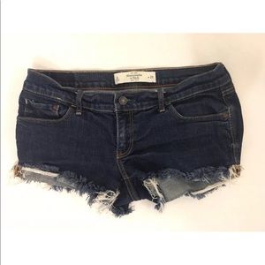 Abercrombie And Fitch Jean Distressed Denim Shorts